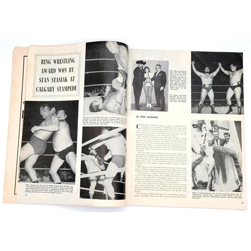 THE RING WRESTLING‎ FEB 1968 VENUS LARUE THREE FIELD BROTHERS GUILLOTINE GORDON